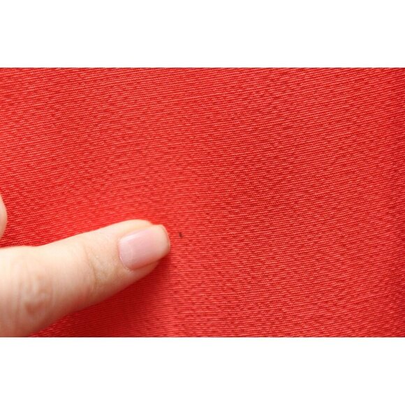 Eileen Fisher Midi Dress Size Small Coral Tencel Lyocell Crepe A-Line Keyhole - Picture 4 of 15